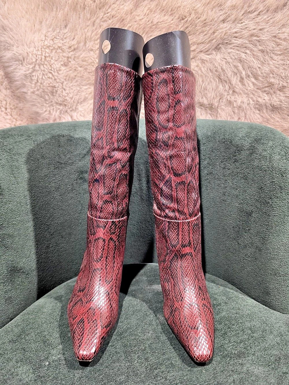 Nordstrom Rack Sam Edelman Snakeskin-Print Heeled Boots US 8.5